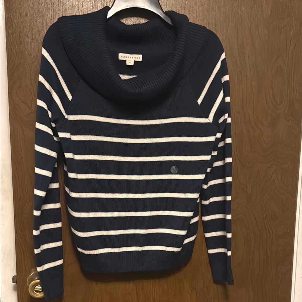 NWT Aeropostale Navy Striped Women's Sweater size XL